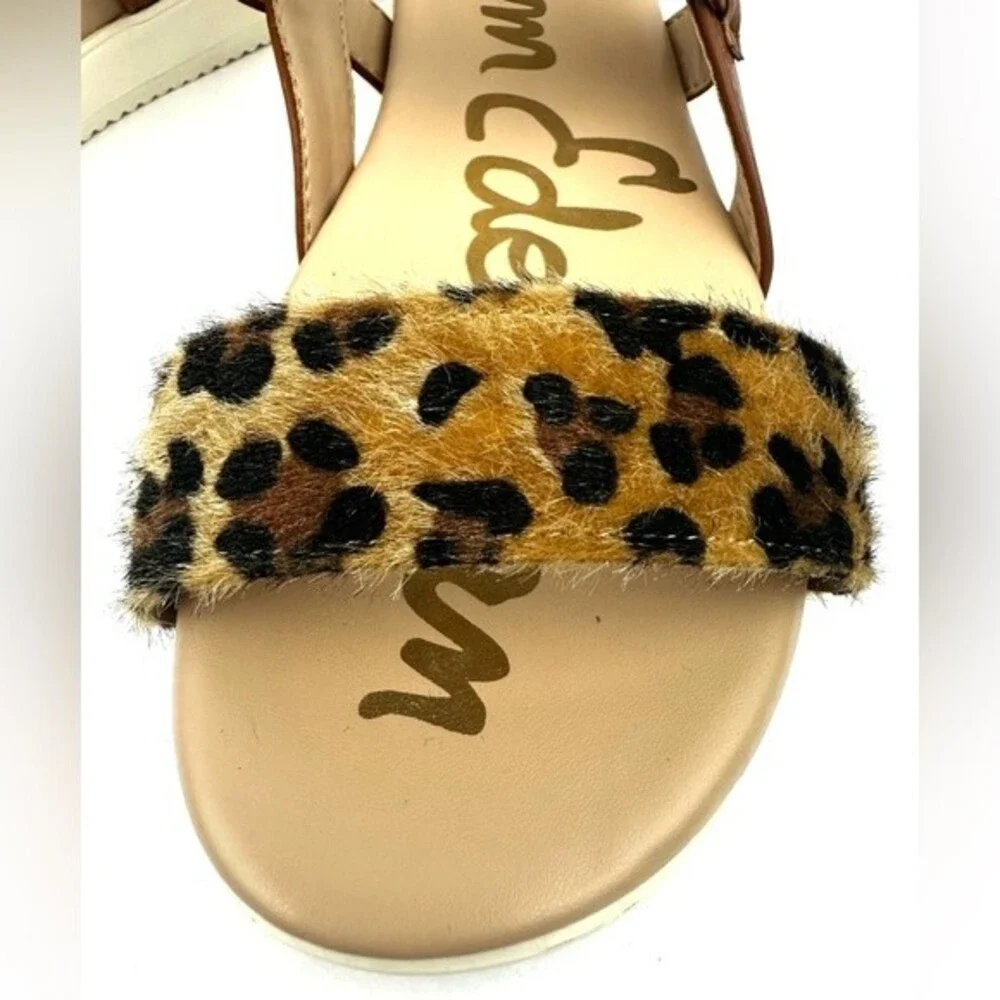NWOT Sam Edelman Audrea Dionne Sandal Girls Sz 4 Leopard/Brown Strappy Sandal